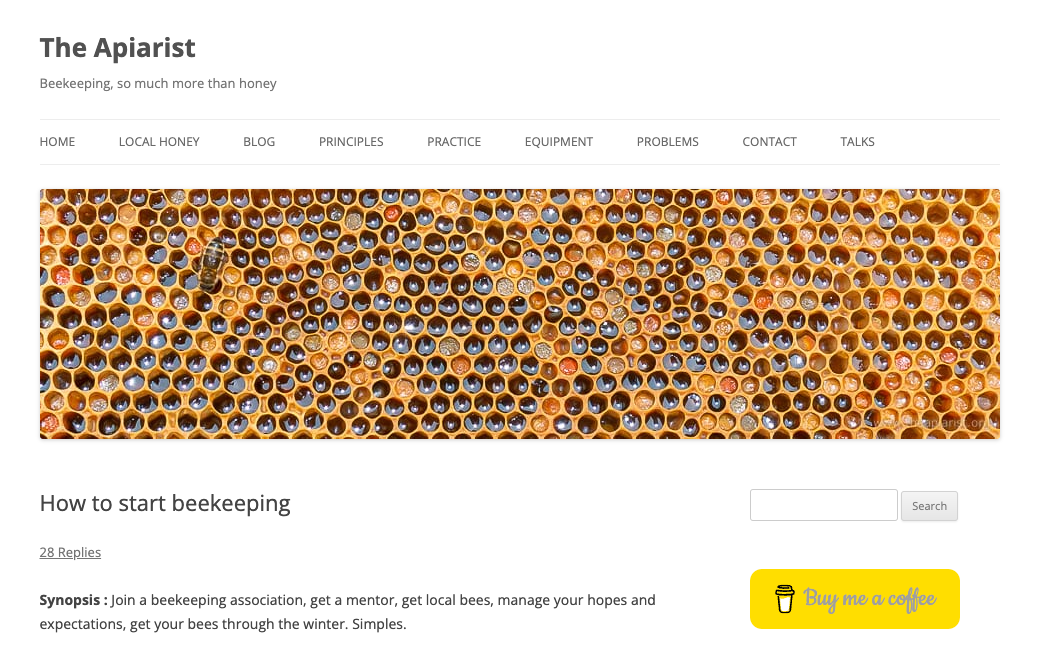 The Apiarist website